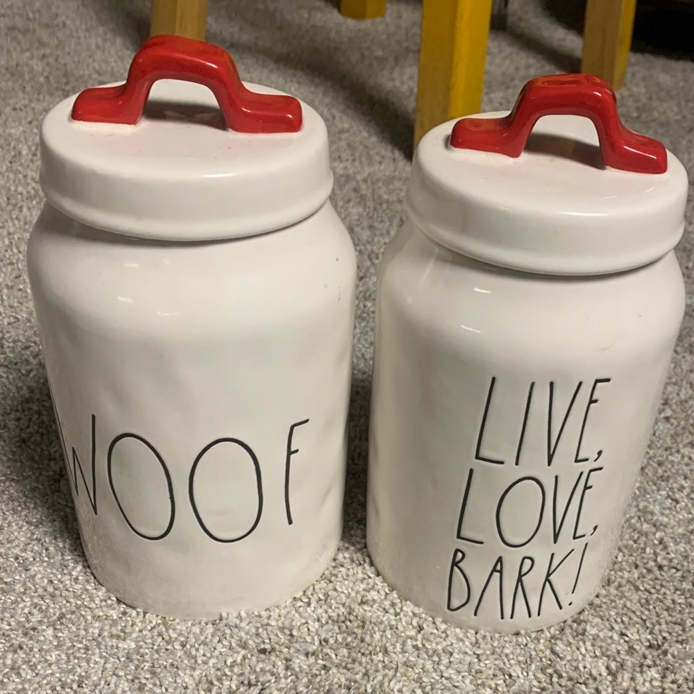 Rae Dunn dog canisters